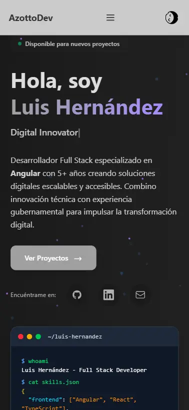 Vista móvil responsive